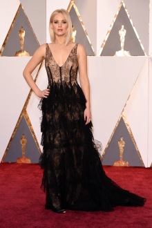 The Best Actress nominee in a Dior Haute Couture gown, Manolo Blahnik shoes, and Chopard jewelry.